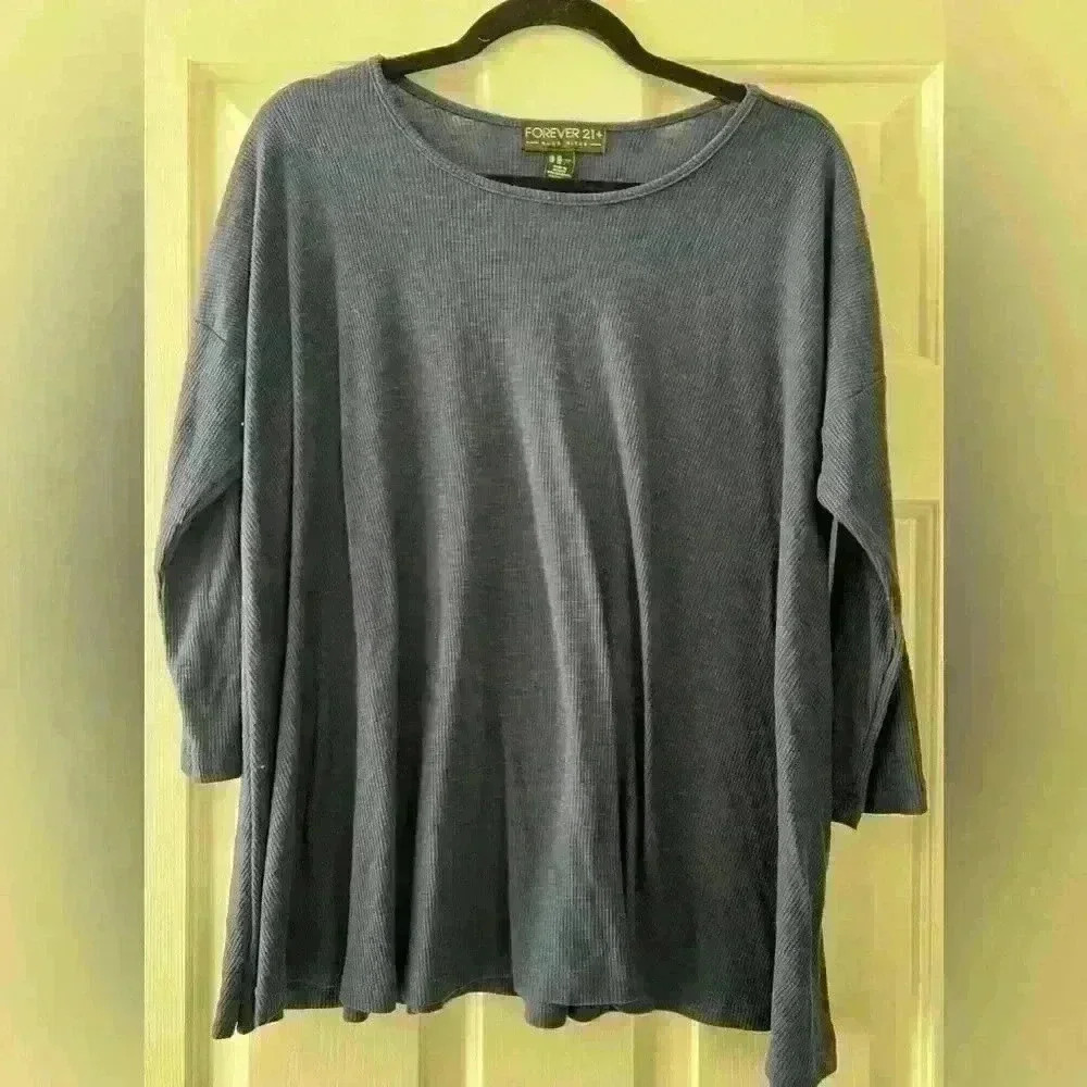 Blue long sleeve top